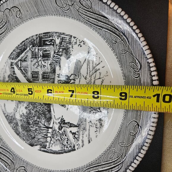 Vintage Jeanette Transferware Black and White Vegetable Dish - Picture 5 of 6